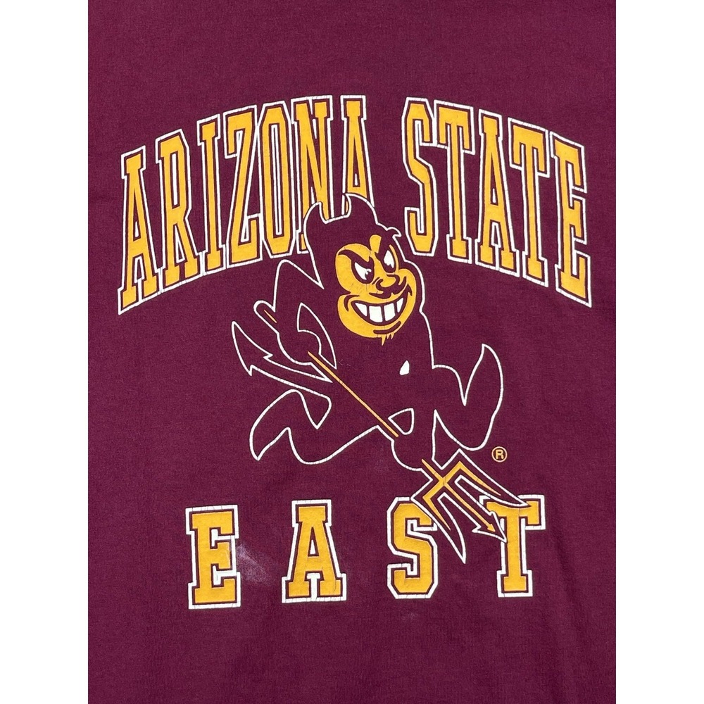 Vintage Arizona State East Sun Devils T-Shirt Men's Size XXL Red Single Stitch - Picture 3 of 13